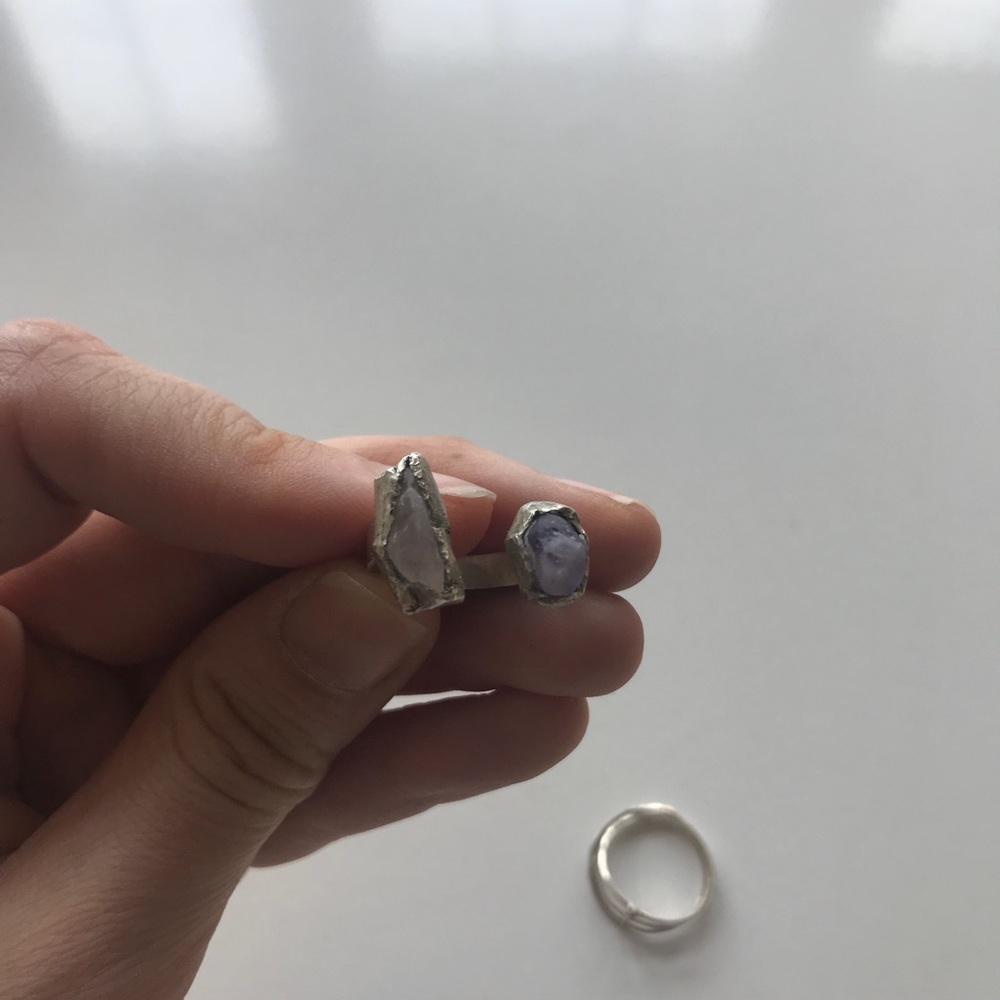 silver rings set